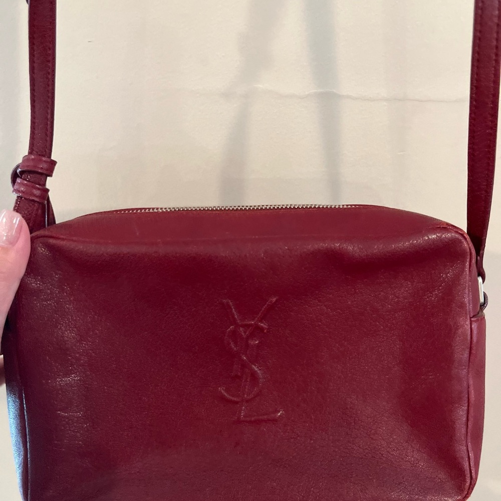 Saint Laurent Dark Red Leather Lou Camera bag - Picture 10 of 15